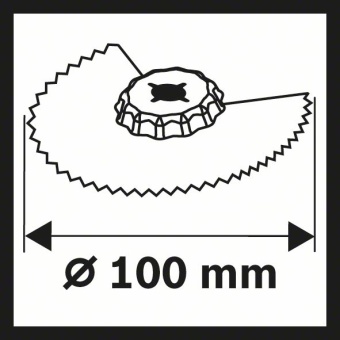 Сегментный пильный диск STARLOCK для резака Bosch BIM ACZ 100 BB Wood and Metal 100 mm 2608661633 (2.608.661.633)
